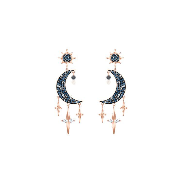 

Серьги Swarovski Symbol Таинственная звезда и луна с проколотой хрустальной жемчужиной Женские серьги Синий 5489536 Box (Random Color)