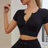 Women Two Piece Ribbed Knit Short Sleeve Crop Top and High Waist Drawstring Shorts Set for Casual and Active Wear