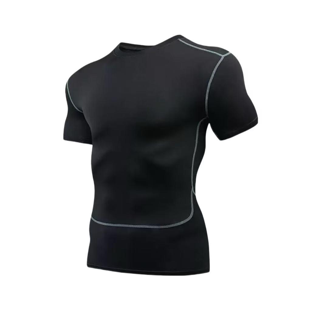Men's Quick-Dry Breathable Sportswear Set - Tight-Fit, Long-Sleeve Base Layer for Outdoor Running & Training.