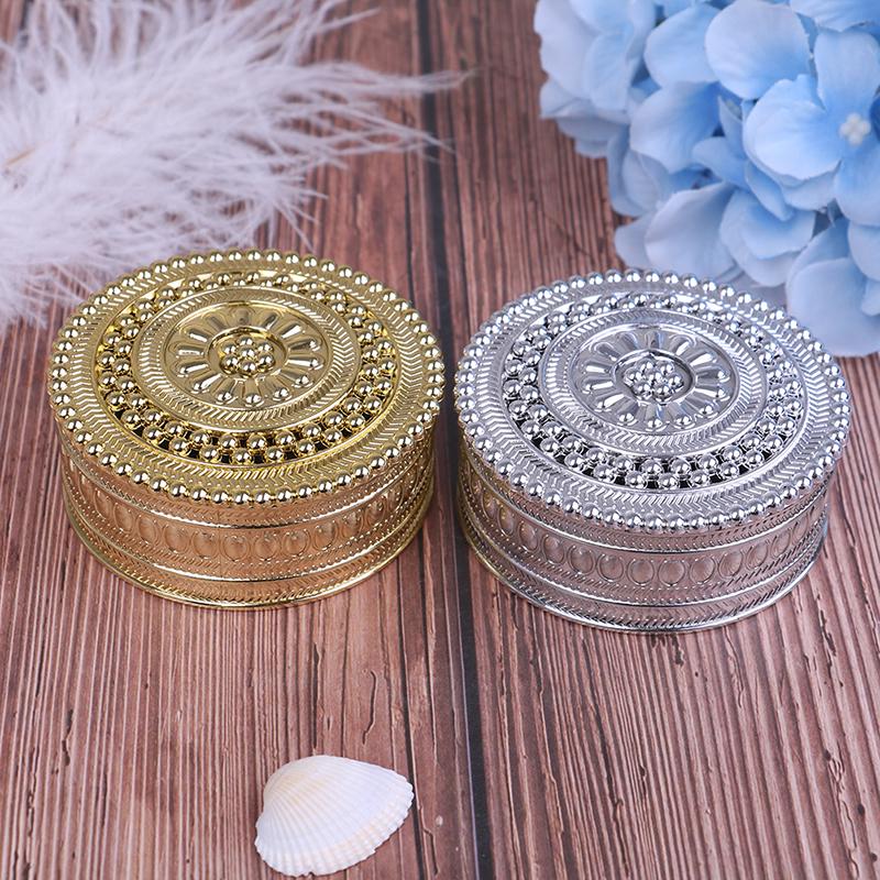 Creative Plastic Round Candy Box Wedding Vintage Chocolate Gift Treat Boxes