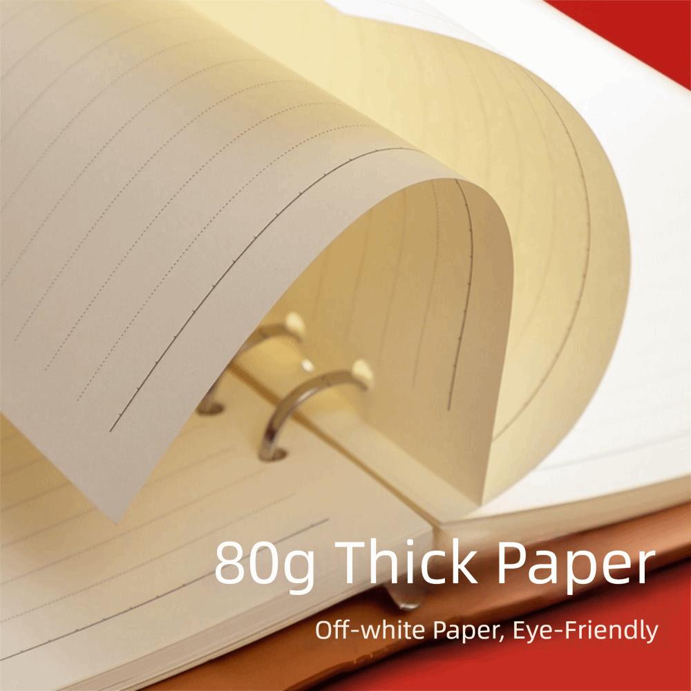 200 Pages Loose Leaf Notebook 100 Sheets Retro Notebook Journal PU Hardcover Notebook  Student