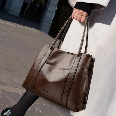 Sac fourre-tout simple et décontracté pour femmes, sac à bandoulière à la mode, élégant et tendance, sac à main de grande capacité