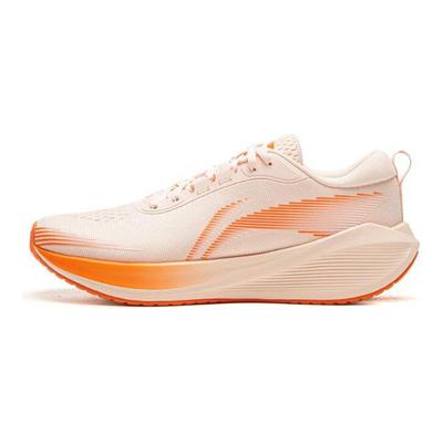Li Ning Tread Wind Comfortabele Eenvoudige Antislip Slijtvaste Laag uitgesneden Hardloopschoenen Dames sneaker Beige Oranje AGLU322-5