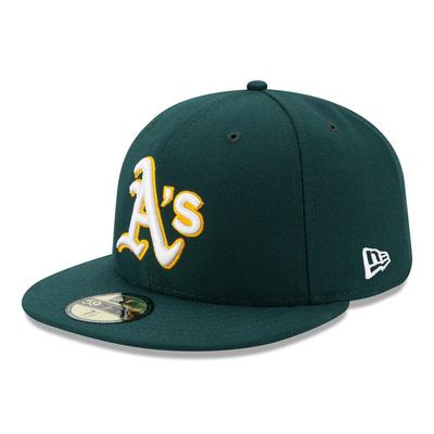 Cap Authentic Flat Visor MLB 7 ACPERF OAKATH RD 25J [New Era] OAK/Road 5/8
