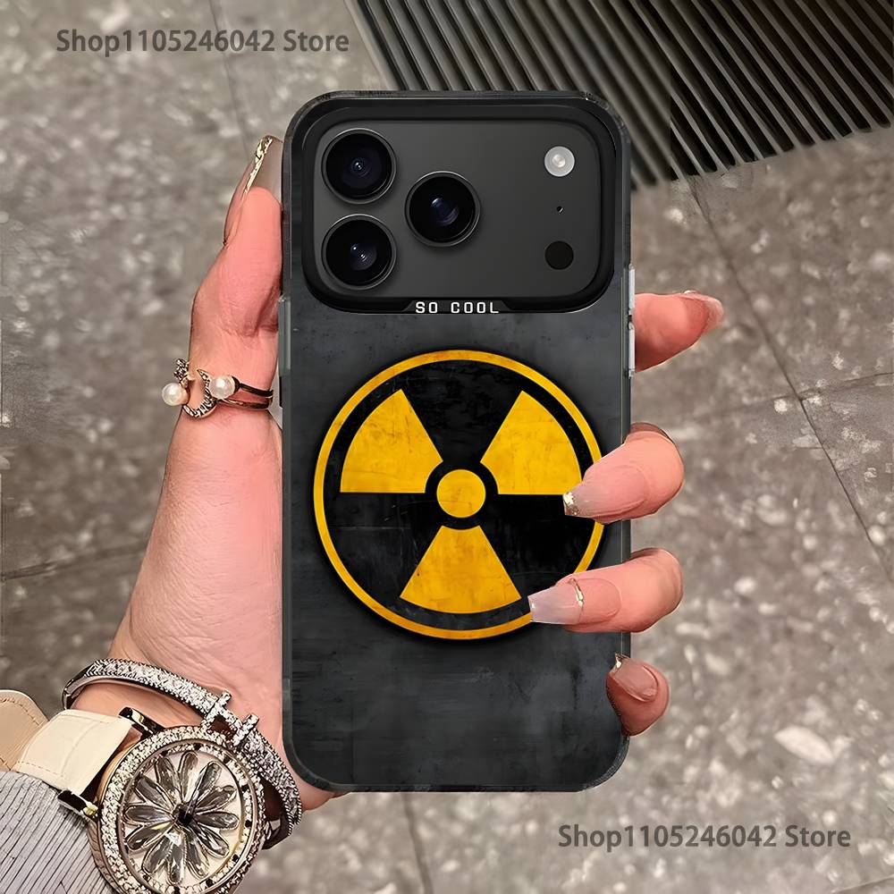 

B-Biochemical C-Crisis Symbol For iPhone 17,16,15,14,13,12,11,Pro,MAX,Plus Black Shockproof Candy Matte Cover iPhone16PROMAX