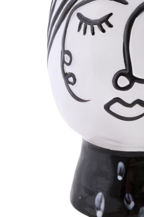 Vase Topf Gesicht Cm Ø 14X18,2