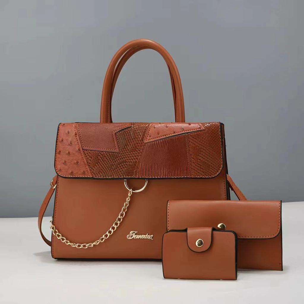 Assemble Three High-end Women's Handbags  Versatile Large-capacity Trendy Chain Accessory Bags