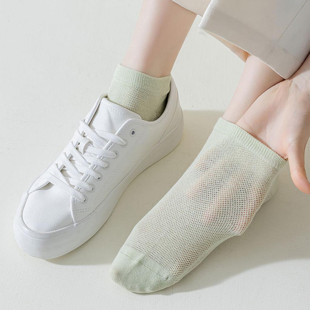 12 Pairs New Woman Cotton Socks Short Thin Mesh Breathable Sock Short Low Cut Colorful Summer Girl Sock