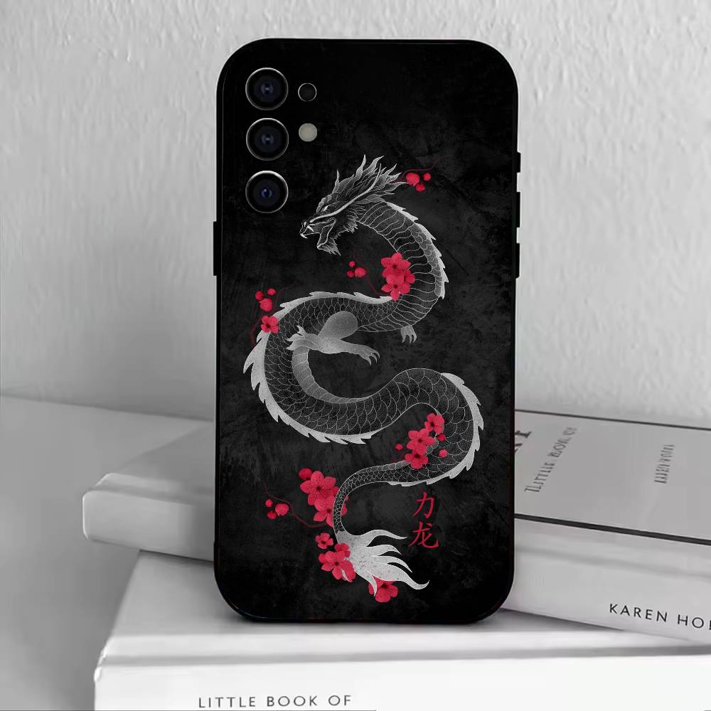 

Yin Yang D-Dragon Collection Phone Case Black Silicone Soft For Samsung S25,S24,S21,S22,S23,S30,Ultra,S20,Plus,Fe,Lite Samsung S21plus