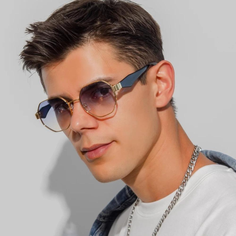 UV400 Polygonal Sunglasses Gradient Color Anti-UV Glasses Retro Women Sunglasses Women/Men
