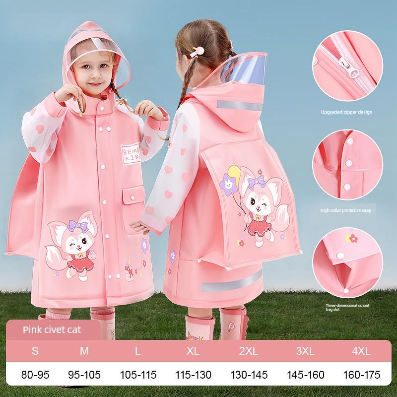 Kinder-Regenmantel für Jungen und Mädchen, Grundschüler der ersten Klasse, Speziell für die Schule, Jungen Kindergartenkinder, 2025 Neues Modell Regenponcho