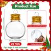 50ml Gold Cap Transparent Refillable Christmas Decorative Bottle Fruit Juice Bottle Stubby Round Plastic Bottle Shaped Snowball