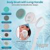 Electric Body Brush Shower Massager, Body Exfoliating Scrubber With Long Handle 5 Multi-purpose Cleansing Heads