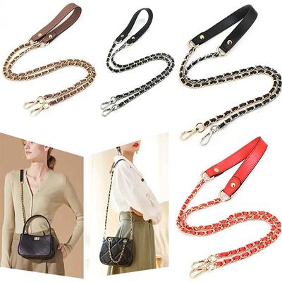 1PC Fashion DIY PU Leather Shoulder Strap Bag Chain Adjustable Length Handbag Chain  Bag Accessories