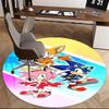 1pc Sonic, Tails & Amy: Anime Cartoon Design Round Carpet  Office Chair Mat, NonSlip Rug for Home Decor