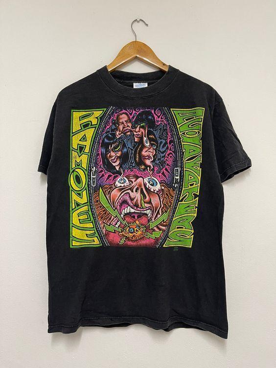 Винтажная футболка 90-х The Ramones   Acid Eaters 1994 Панк-музыкальная группа Унисекс Футболка S