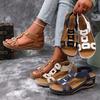 Fashionable Women'S Thick-Soled Open-Toe Sandals | Breathable Platform Heel with Ankle Straps, Slip-on Design, Elegant and Comfortable,for Casual Wear