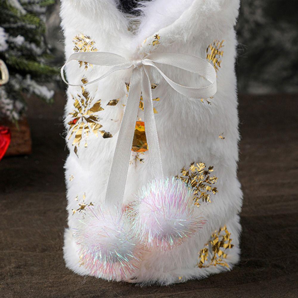 Champagne Pouch Snowflake Pattern Wine Bottle Cover Gift Wrap Packaging Bag Wine Bag For Home