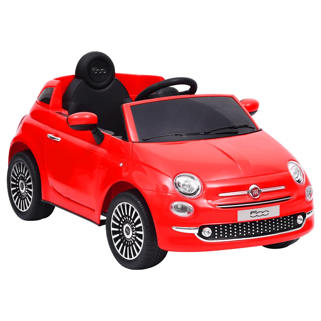 Vidaxl Elektryczny Samochód Jeździk Fiat 500, Czerwony