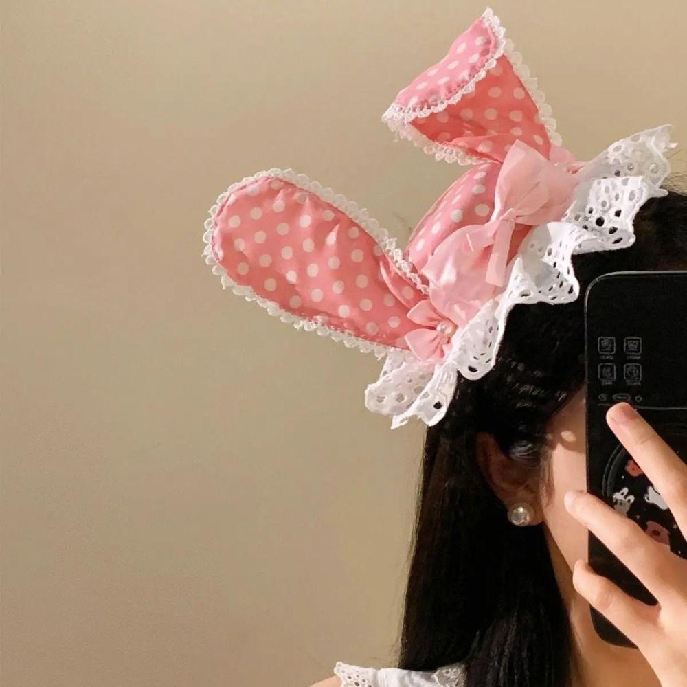 Nonslip Design Anime Bows Hair Clip Breathable Fabric Hair Accessory for Women  Birthday