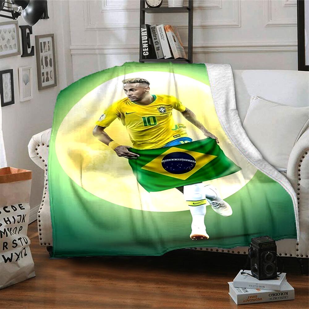 1pc Neymar1 Blanket, Gift, for Men and Women, Soft Blanket, Good for Sofa Bed Couch Travel, Lightweight Flannel Blanket
