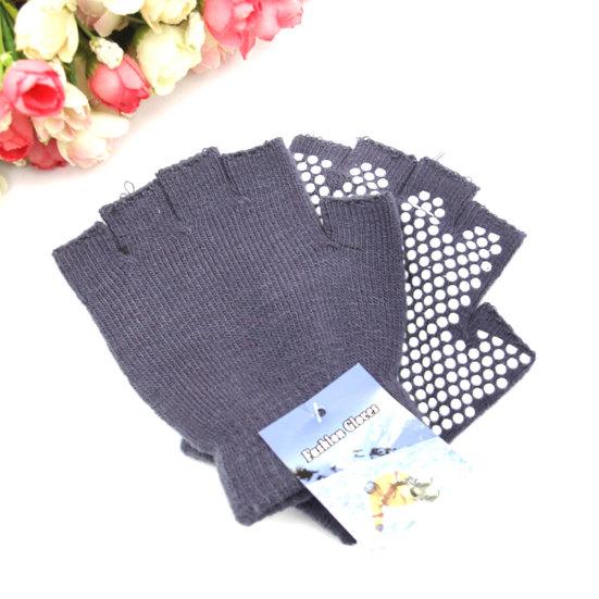 Damen Atmungsaktive Rutschfeste Outdoor Fitnessstudio Sport Yoga Übung Halbfingerhandschuhe