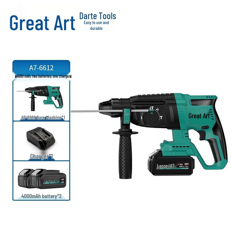 

Dayi 20V Lithium Electric Hammer Impact Drill & Slotting Machine CN plug (adapter included)