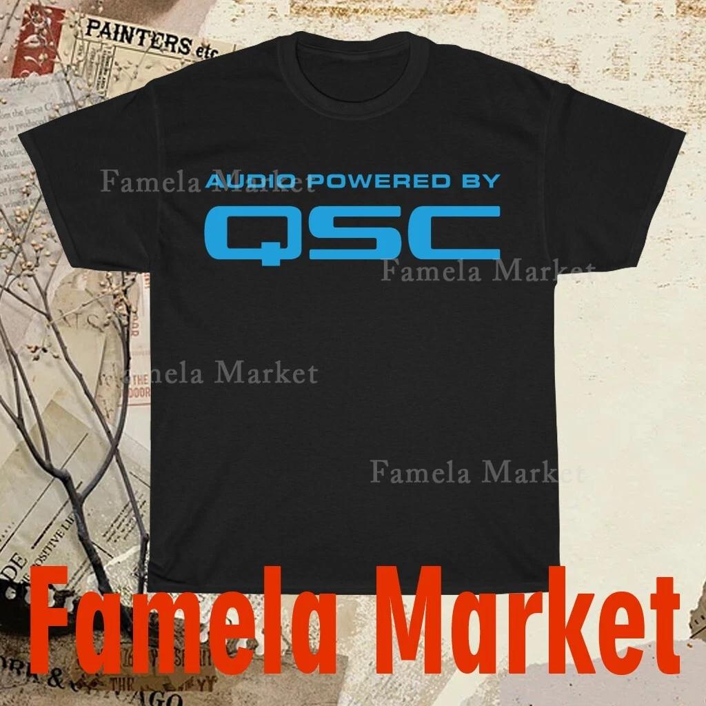 QSC Audio Men s Black Logo TEE T-Shirt Funny American Size S to 5XL T-Shirt 3XL