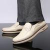 Old man head men's shoes spring 2025 new youth leisure soft sole one pedal leather shoes business men's shoes 8107