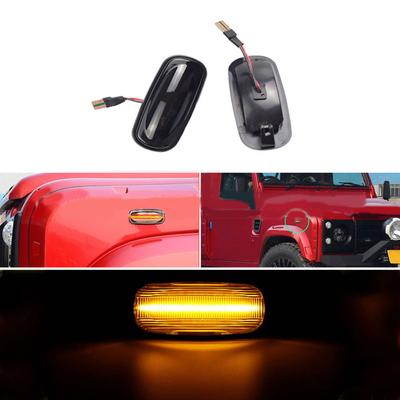 1 Pair For Land Rover Discovery Defender Smoked Dynamic LED Side Light XGB100310