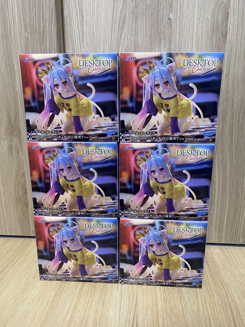 

[USED] No Game No Life Shiro Figure Cat Ear T-Shirt Ver. Set of 6