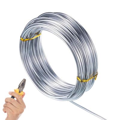 Silberner 1mm15mm2mm Aluminiumdraht Vielseitiger Metalldraht für Schmuckherstellung, Perlenarbeiten, Floristik, Puppenskelett-Draht