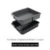 For Tesla Model Y Juniper Model 3 Highland Center Control Armrest Box Organizer Double Layer Box ABS+TPE Layered Storage Box
