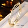 Simple Retro Elegant Staggered Lines Open Zircon Women's Accessories Bracelet