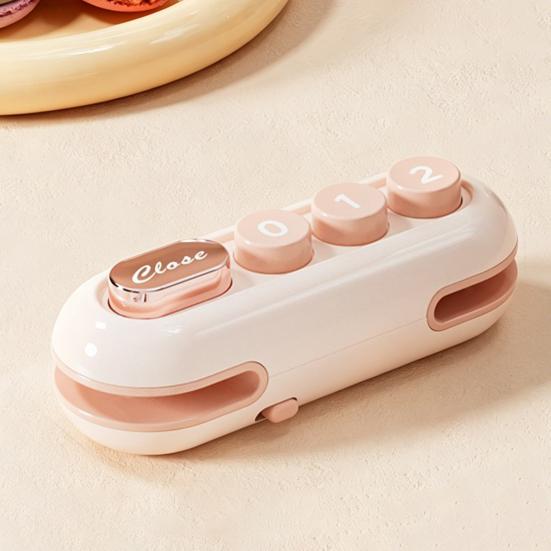 Magnetic Bag Sealer, Rechargeable Food Sealer with Cutter, Portable Heat Seal Machine for Snack Chips Bags