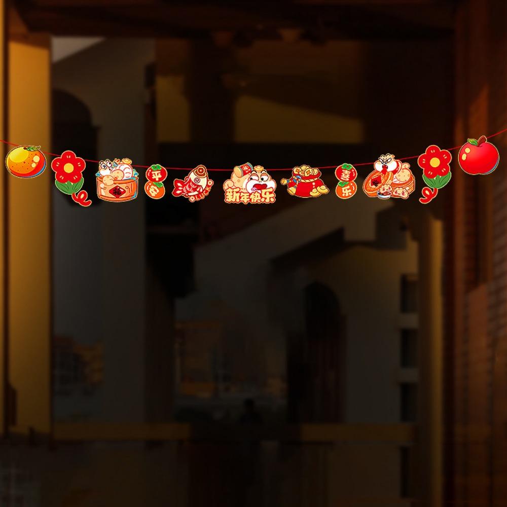 Paper Pull Flag Ornament Cartoon Snake Year Banner Hanging Snake Pendant  Spring Festival