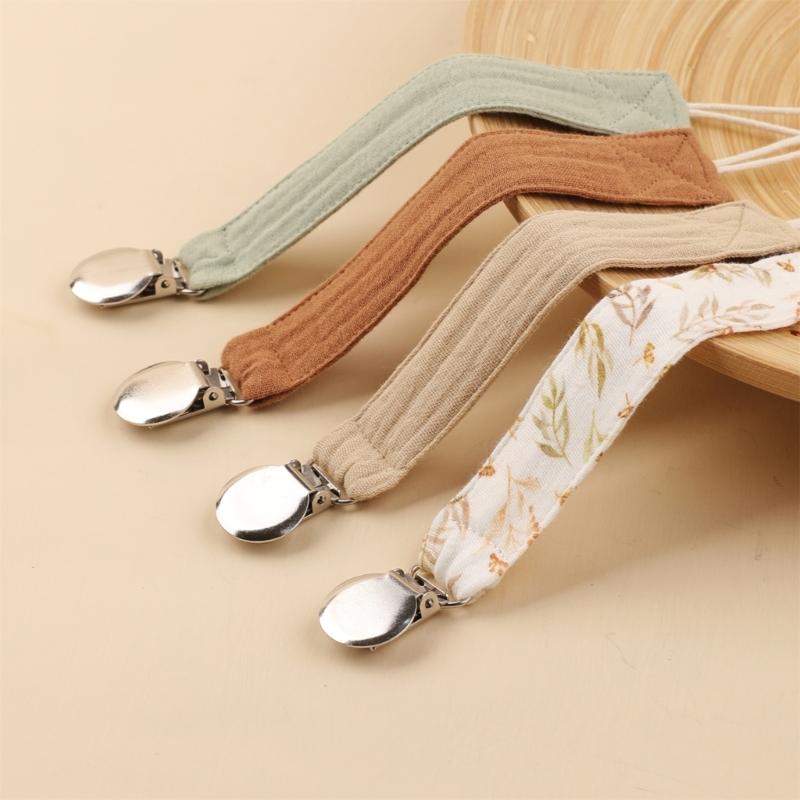 6Pcs Baby Pacifier Strap Baby Soother Chain Newborns Dummy Chain Clip Baby Product Cotton Teether Pacifier Strap Holder