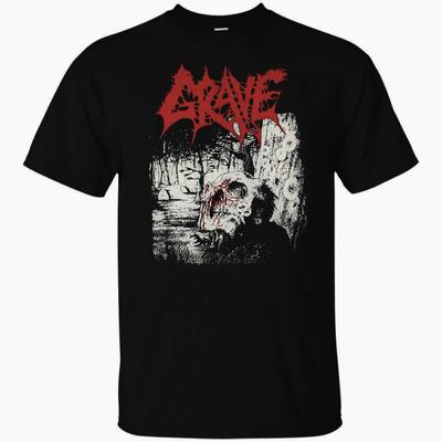 Vintage Rare Grave Band TShirt Tee For Men All Harajuku Streetwear