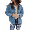 Giacca da Donna a Colore Unito, Top Cardigan, Giacca in Pile di Poliestere Larga, Nuova Collezione Autunno Inverno, Commercio Estero