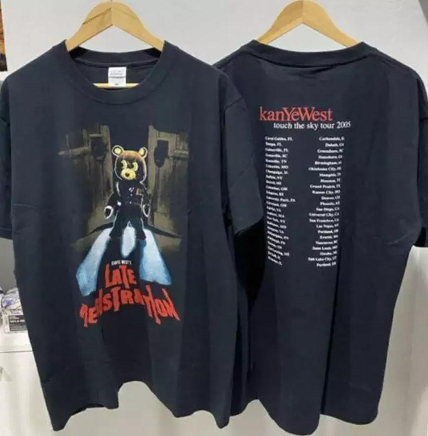 RARE!! Kanye West Late Registration 2005 Vintage T-Shirt Unisex Gift Fans S