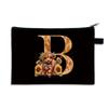 26 letter print size change bag Oxford cloth zipper storage bag Student portable pencil case