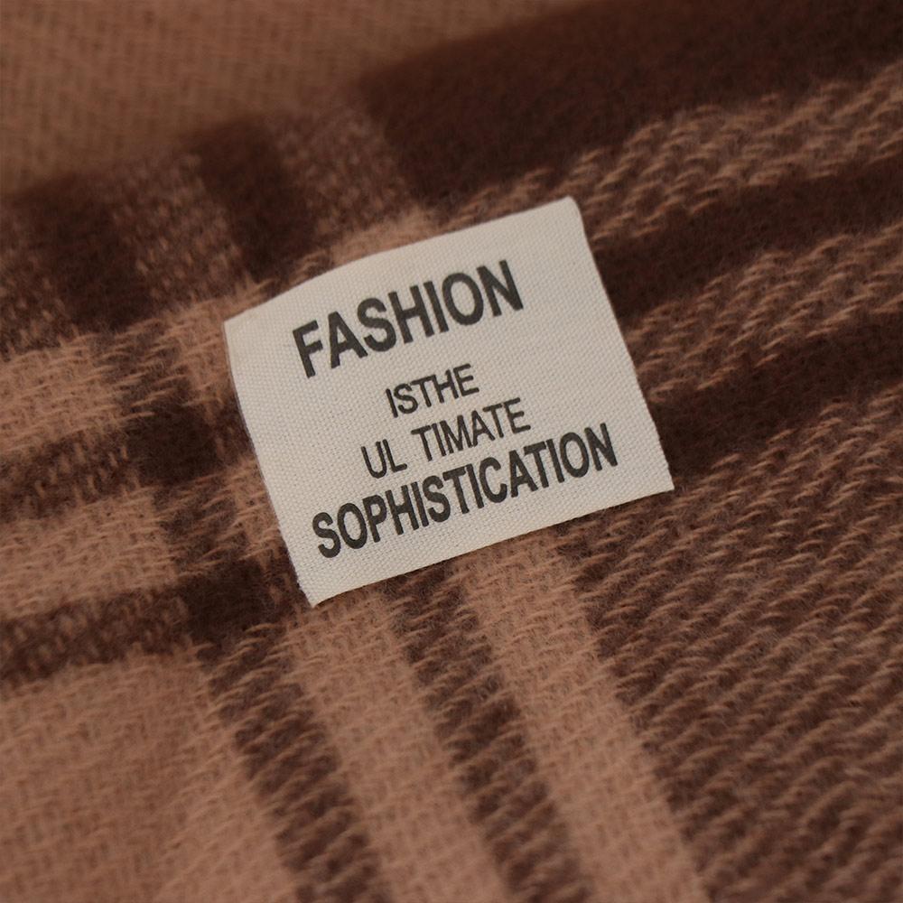 Long Tessel Plaid Wool Scarf Windproof Men Scarf Fashion Winter Cashmere Scarf  Female