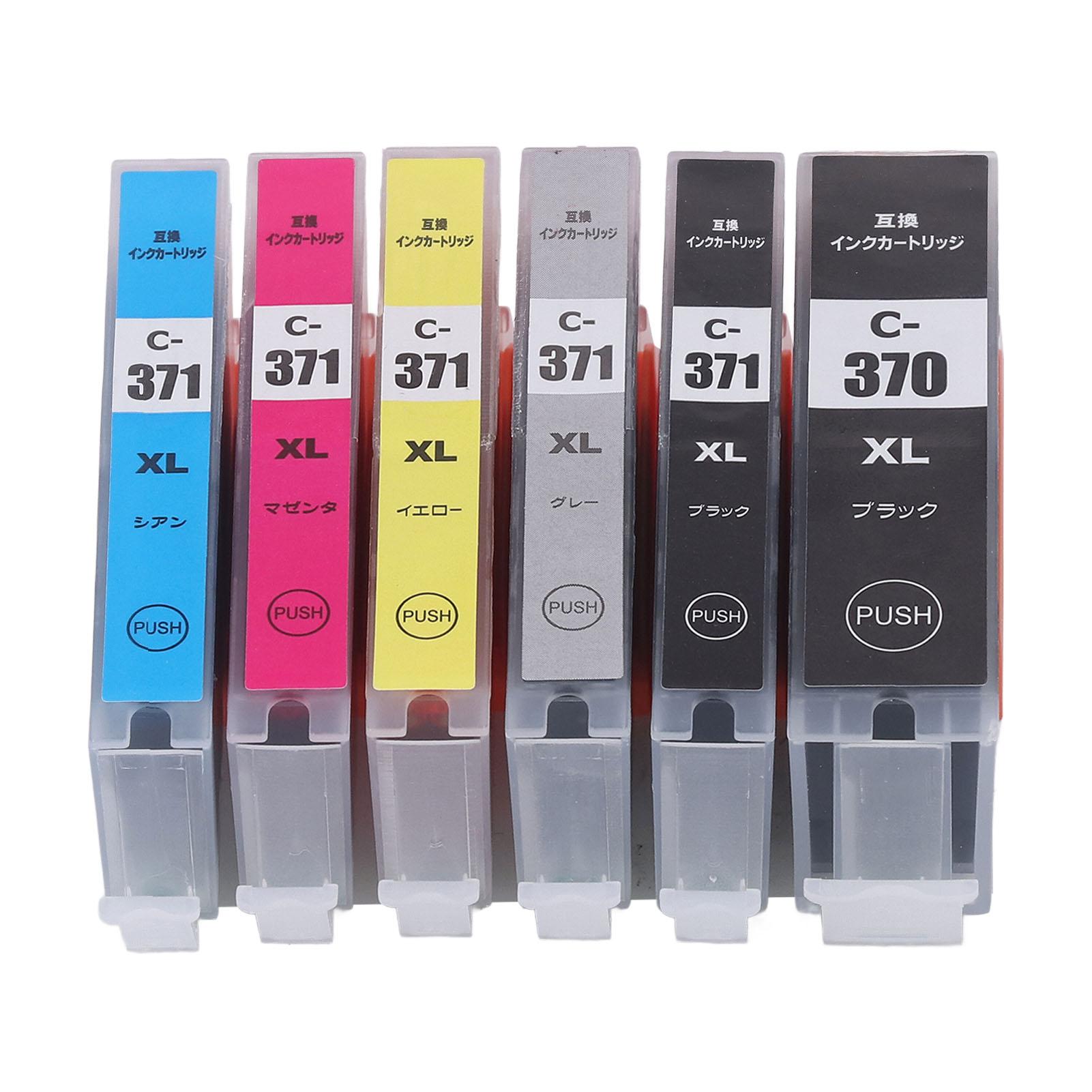 

Ink Cartridge Set Large Capacity Clear Colorfast Printing Black Color Ink Cartridge Replacement for PIXUS BK BK C M Y GY