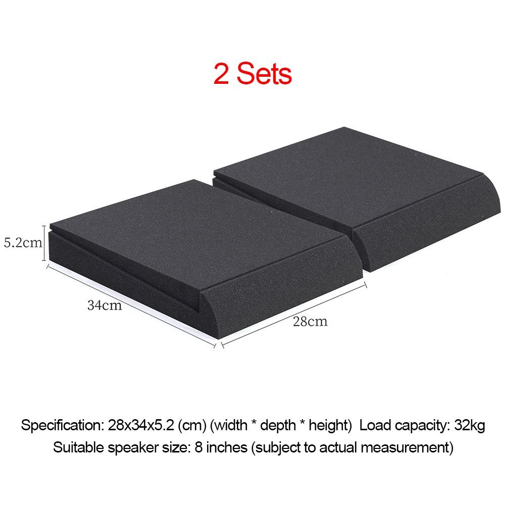 1/2 Sätze Stoßdämpfende Lautsprecher-Isolationspads Gehärtigte Stille Schwamm-Pads Desktop-Monitorlautsprecher