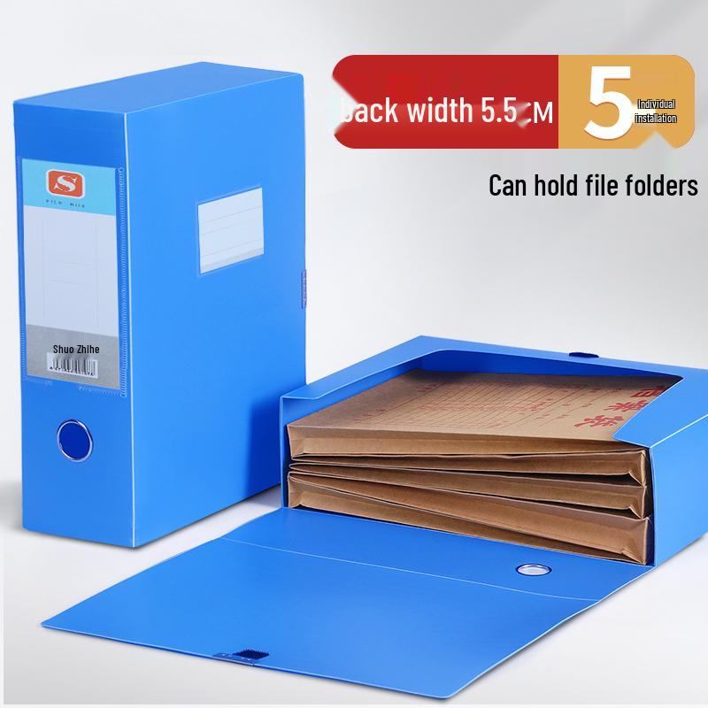 Large A4 Plastic Document Archive Box: 10x15cm, 75mm Thick, High Capacity Storage