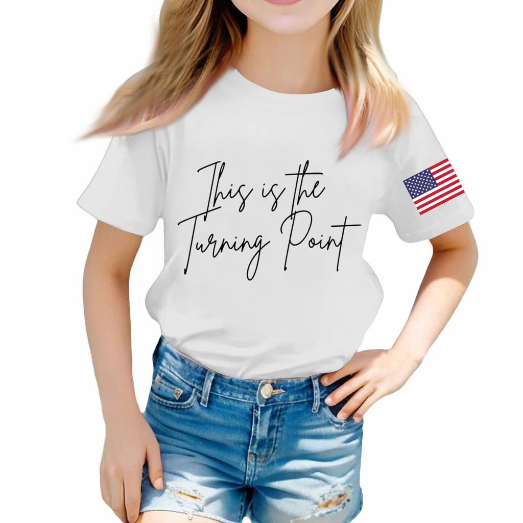 Toddler Girl Boy T-Shirts Kids Top Boys And Girls Printed Short Sleeved T-shirt 1-12Y Summ