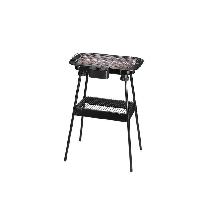 Barbecue Électrique - GENERIQUE - 2000w - Surface 47,5x30cm - Indicateur lumineux - Hauteur réglable