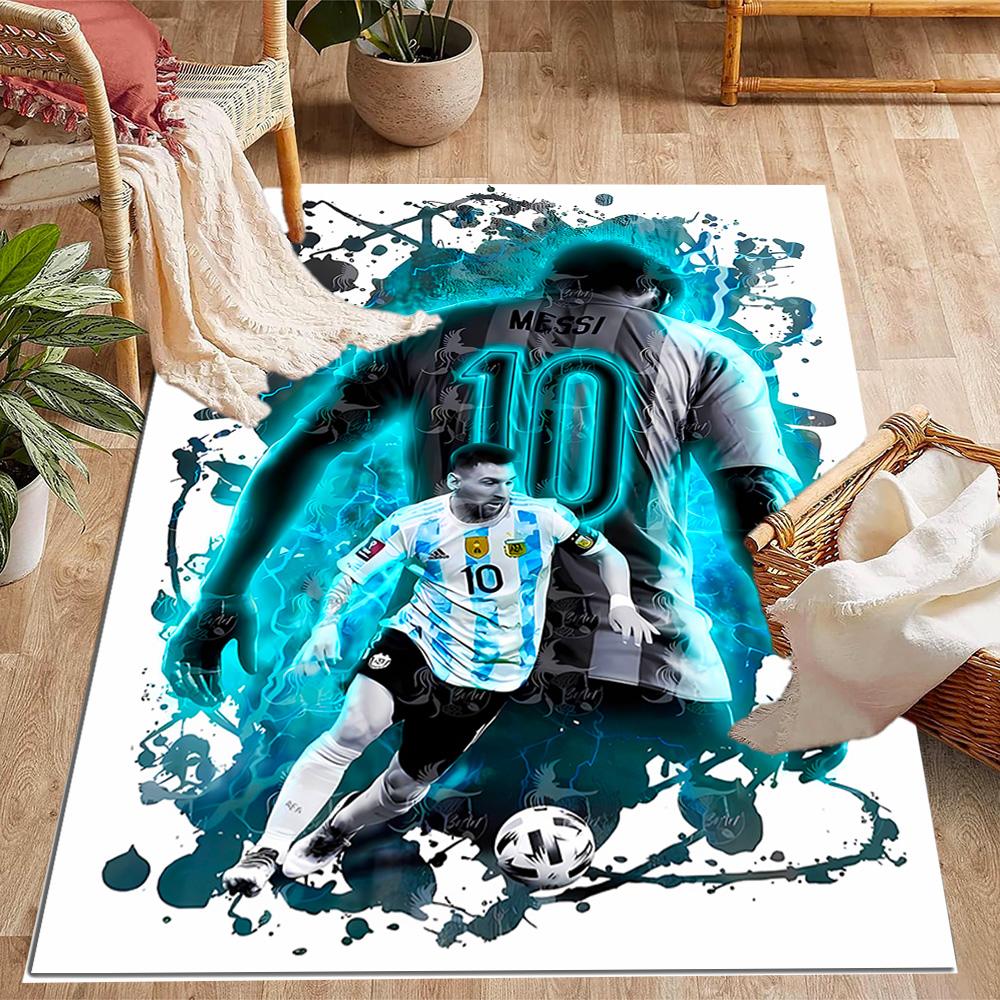 Argentina's Messi Action Carpet Design for Living Rooms Bedrooms Playrooms Kitchen Antislip Carpet Anime Office Decor Wedding Party Gift