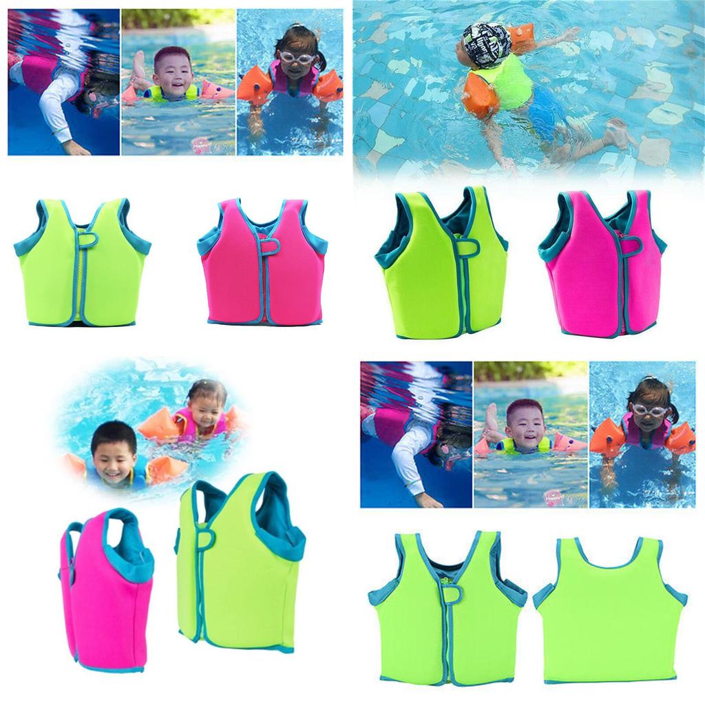 High Buoyancy Kids Swimming Vest With Waterproof Zipper And Adjustable Belt