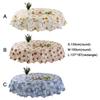 Flower Pattern Printed Tablecloth Oil-proof Table Cover Rose Round Table Cloth  Home Decoration